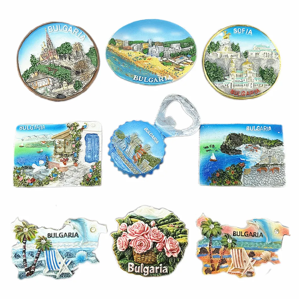 Bulgaria 3D Black Sea Beach Fridge Magnet, Resin Coastal Souvenir, Gift & Collectible