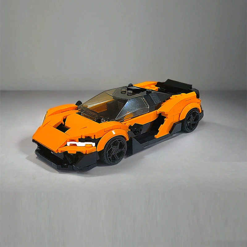 Speed Champion City Car Model MOC Building Bricks Orange Sports Car Modular Technology Gifts Holiday Assemble Children Toys Suit