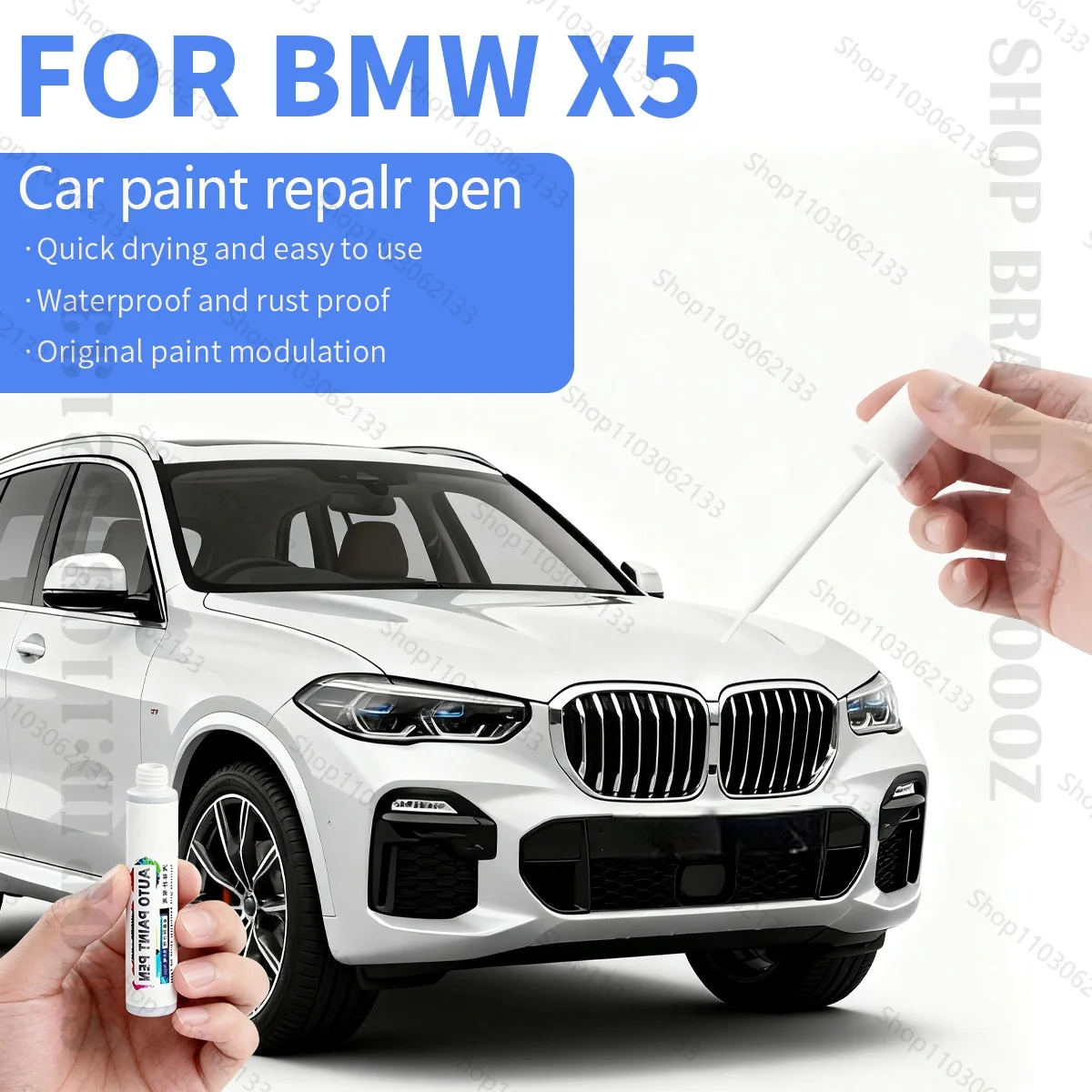 For 1999-2025 BMW X5 E53 E70 F15 G05 sDrive xDrive Paint Repair Brush Touch Up Scratch Remover DIY Auto Accessories Black White
