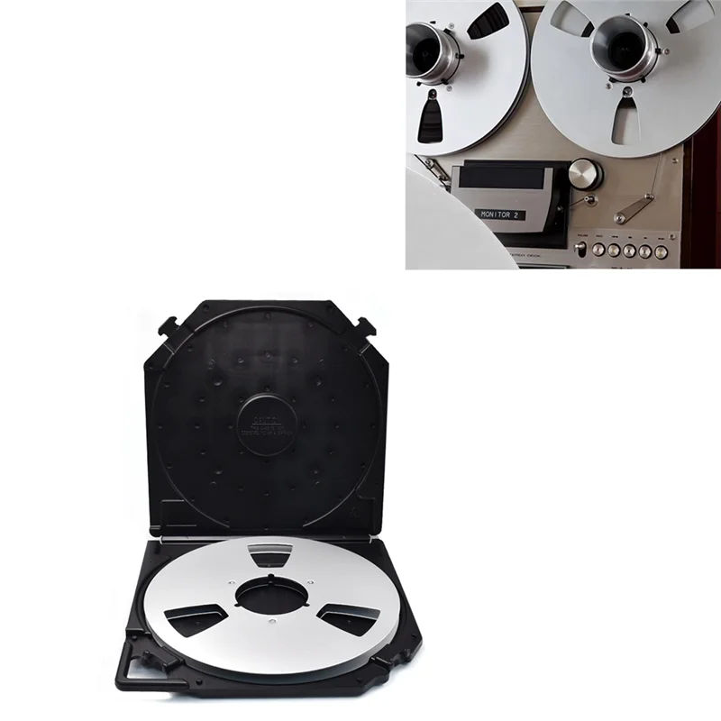 Scatola portaoggetti vuota per bobine da presa con bobina vuota da 10 pollici Custodia da trasporto portatile a protezione completa per nastri sonori da 10 pollici A