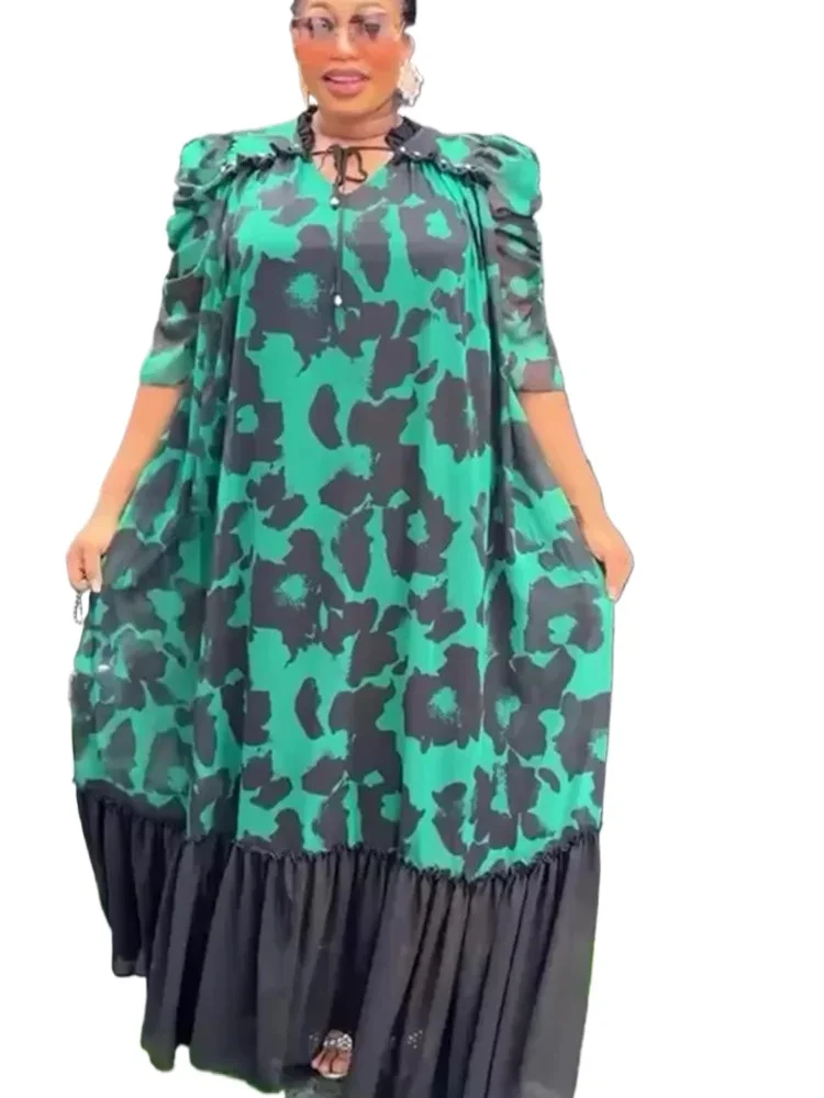 فساتين سهرة فاخرة للحفلات قفطان ثوب أنيق للنساء فستان زفاف مسلم رداء طويل 2025 ملابس شيفون أفريقية صيفية