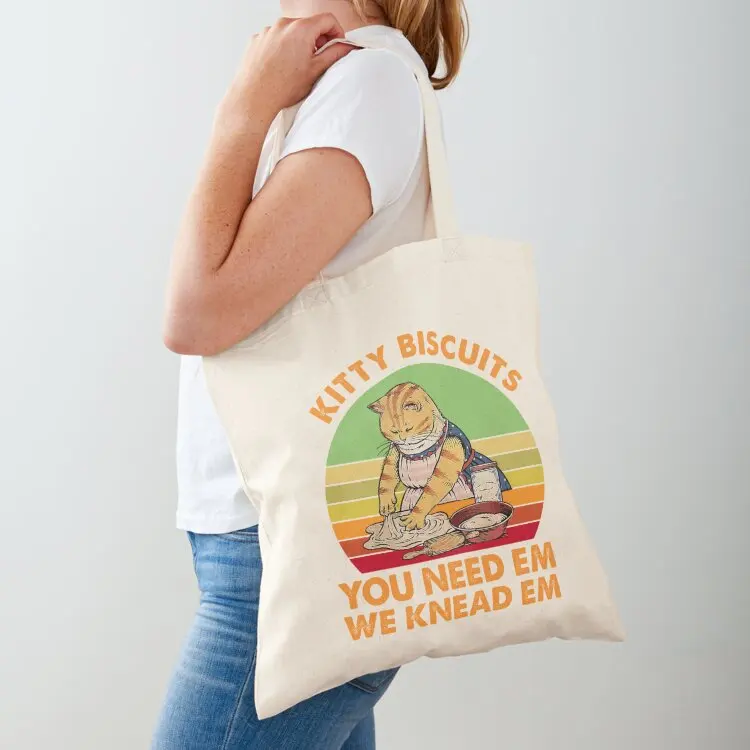 Kitty Biscuits You Need Em We Knead Em Kitty Cooking Tote Bag