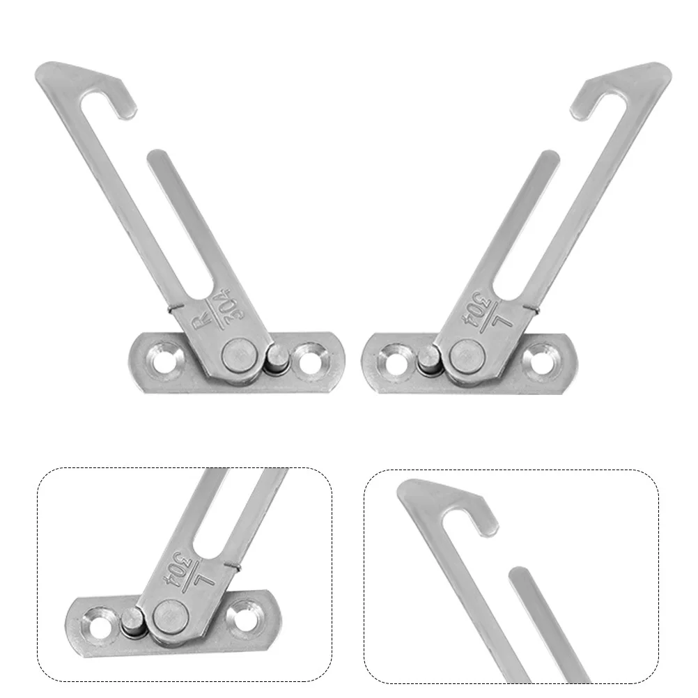 

4pcs Stainless Steel Window Limiters Adjustable Security Locks Home Safety Proof Restrictor Stopper Concealed Design Easy