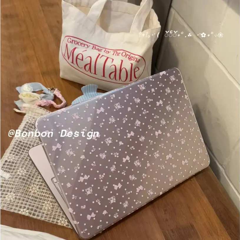Pink Polka Dots Floral  Laptop Case For Macbook Neo 2026 A3404 Air 13 15 M4 M5 A3448 Touch Bar ID Pro 14 A3426 16in A3428 Cover