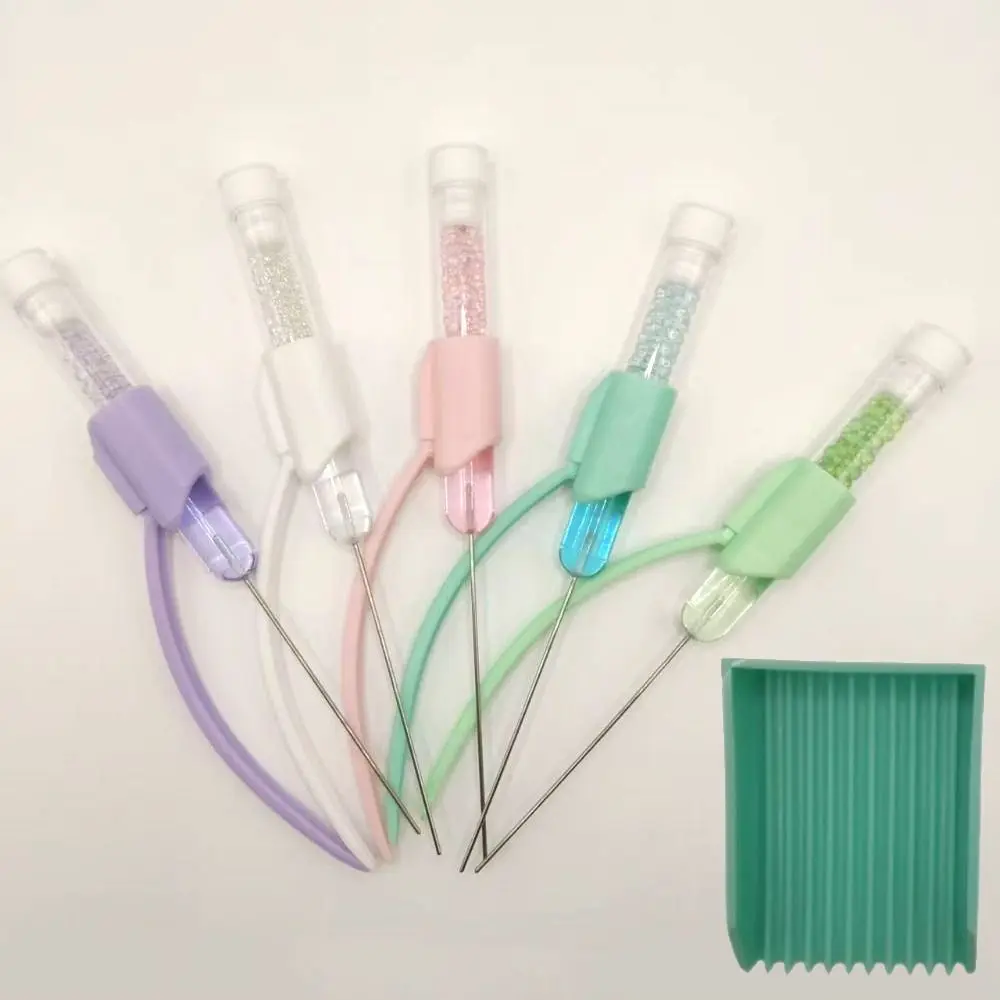 Creative Diamond Clips Pen Tray Kits 2.6mm Handmade Diamond Painting Tweezers Handheld DIY Diamond Painting Tool Tray Kits