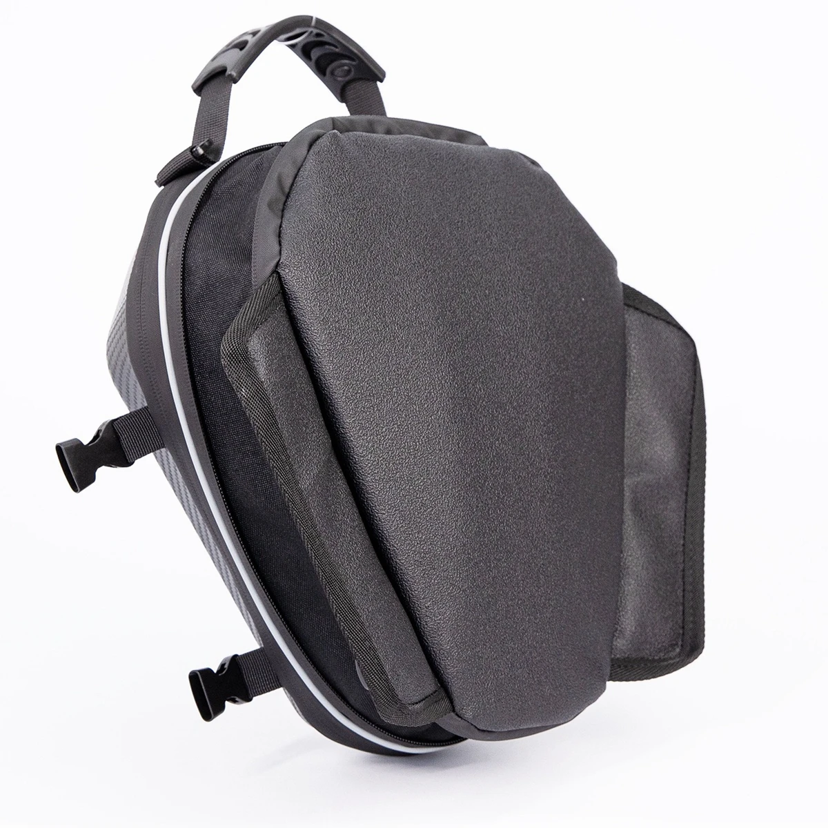Hard Shell Motorcycle Tail Bag Waterproof Motor Rear Seat Bag Expandable Motorbike Scooter Backseat Pack Rider Crossbody Bag