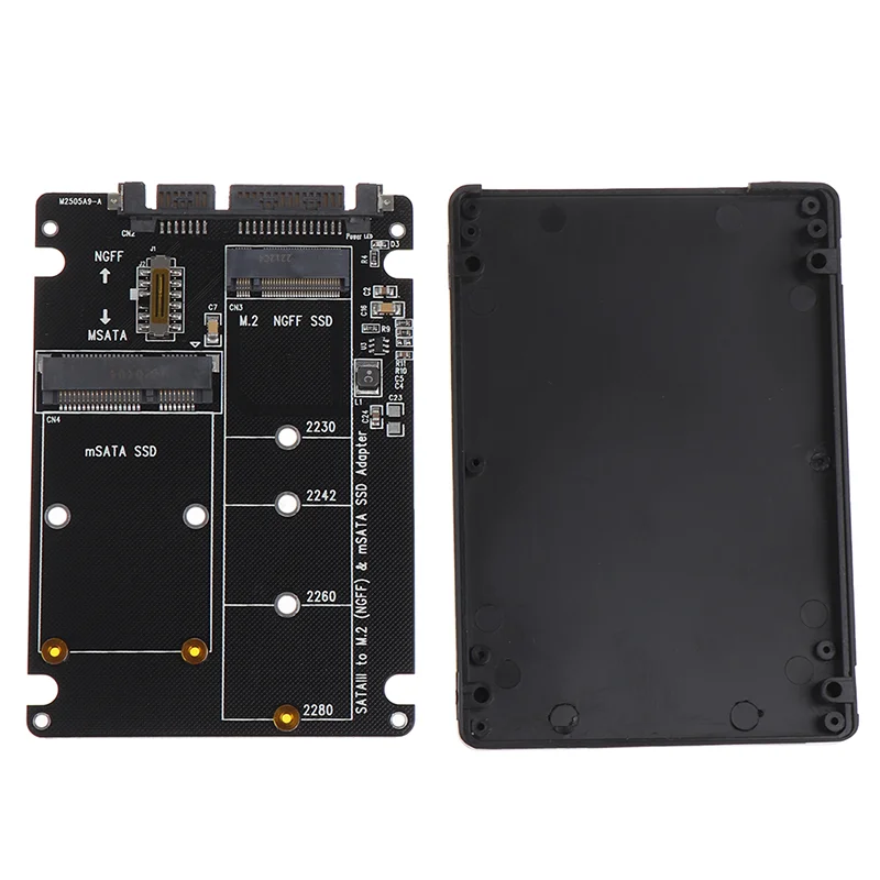 MSATA إلى SATA M.2 NGFF إلى SATA لوح مهايئ القرص الصلب 2.5 بوصة SATA 60Gbps إلى M2 NGFF SATA SSD MSATA SSD محول
