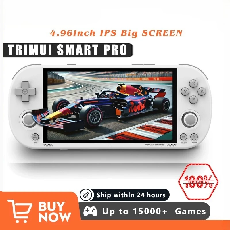 Trimui الذكية برو وحدة تحكم بجهاز لعب محمول 4.96 ''IPS شاشة نظام لينكس عصا التحكم RGB الإضاءة Smartpro ريترو لعبة فيديو لاعب هدية