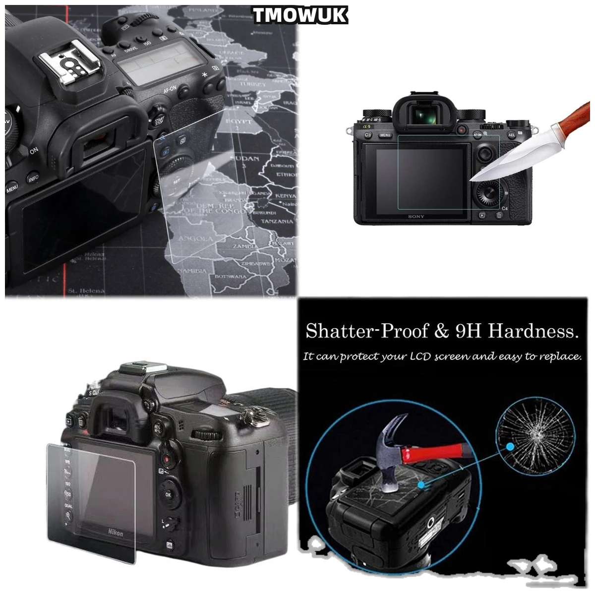 

For Canon 650D 9H Hardness Tempered Glass LCD Film HD Clear Anti-Scratch Screen Protector
