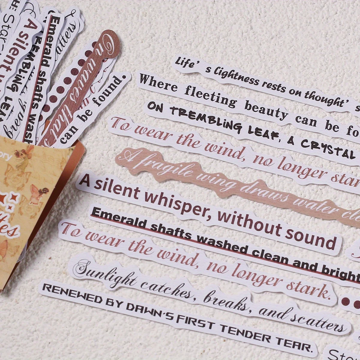 40 قطعة شرائط طويلة الإنجليزية ورقة ملصقات الزينة لمستلزمات سكرابوكينغ غير المرغوب فيه مجلة أعواد تزيين