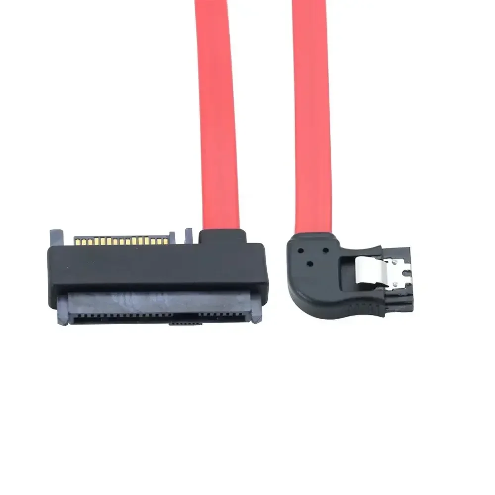 SFF-8482 SAS 29+15P to SATA 7P Left-angle Adapter Cable for Computer Chassis