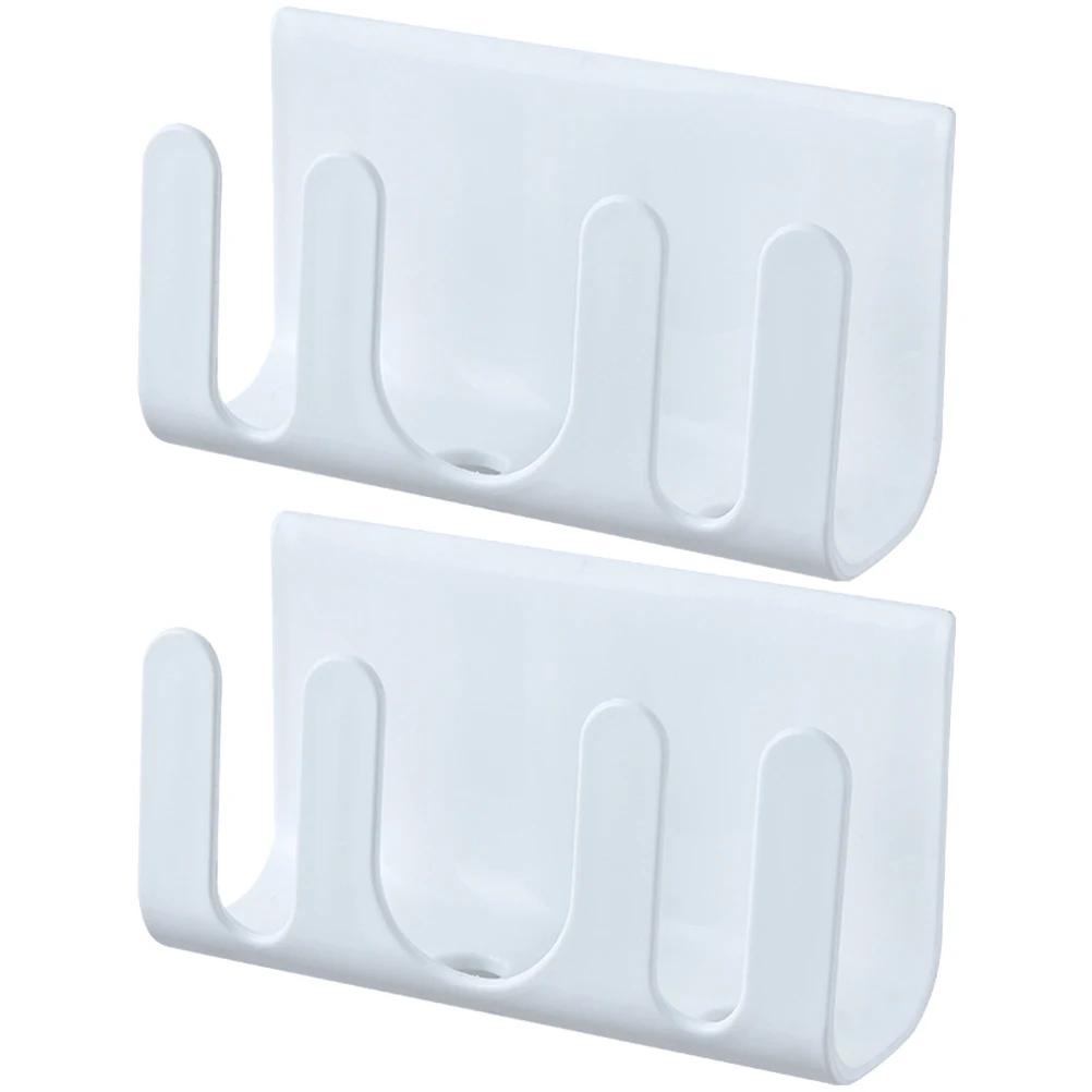

2 pcs Soap Dish Rack Plastic Bathroom Kitchen Sponge Holder Wall Mount Cup Hooks Drainage Key Rack Home