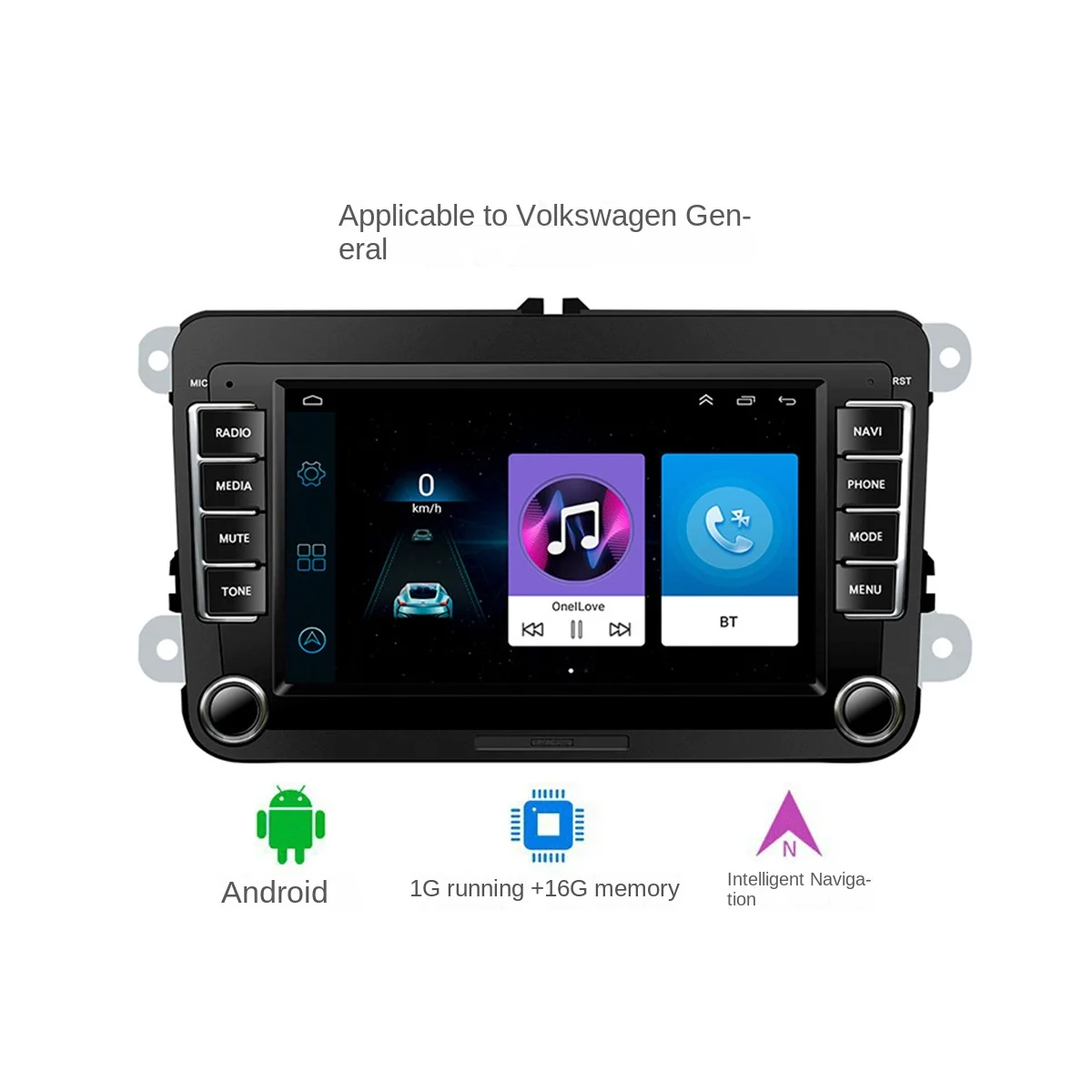 Car Radio 7-Inch 1G + 16G for Volkswagen / Volkswagen Seats Skoda Golf Passat Multimedia Player