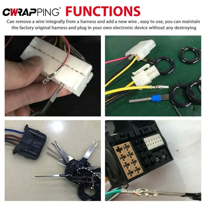11/18/26/36/41PCS Car Terminal Removal Connector Extractor Puller Pin Extractor Release Pin Car Mechanical Tools for Auto Repair