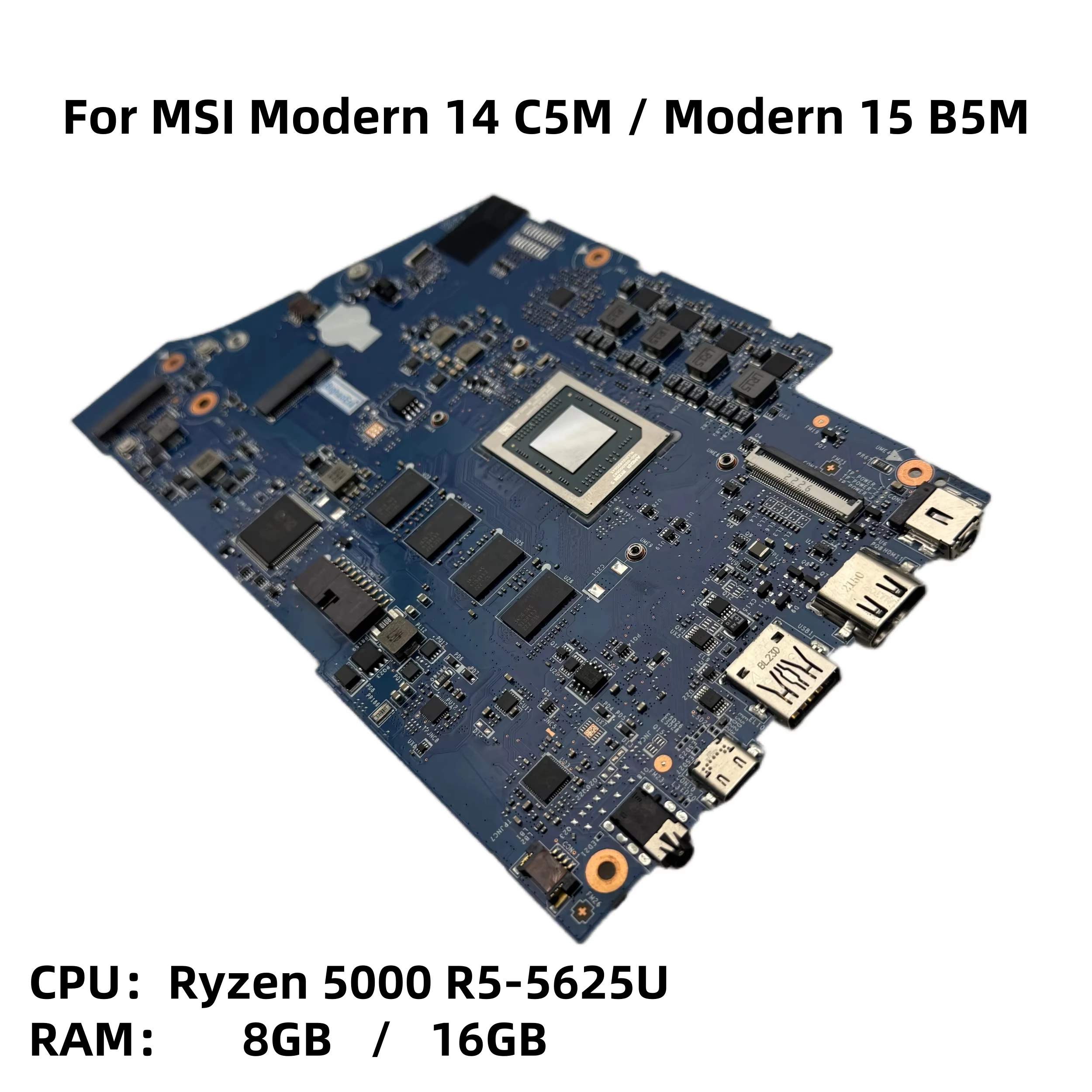 Placa base MS-15HK MS-14JK para MSI Modern 15 B5M Modern 14 C5M, placa base para ordenador portátil MS-14JK1 con CPU R5-5625U, 8GB/16GB-RAM