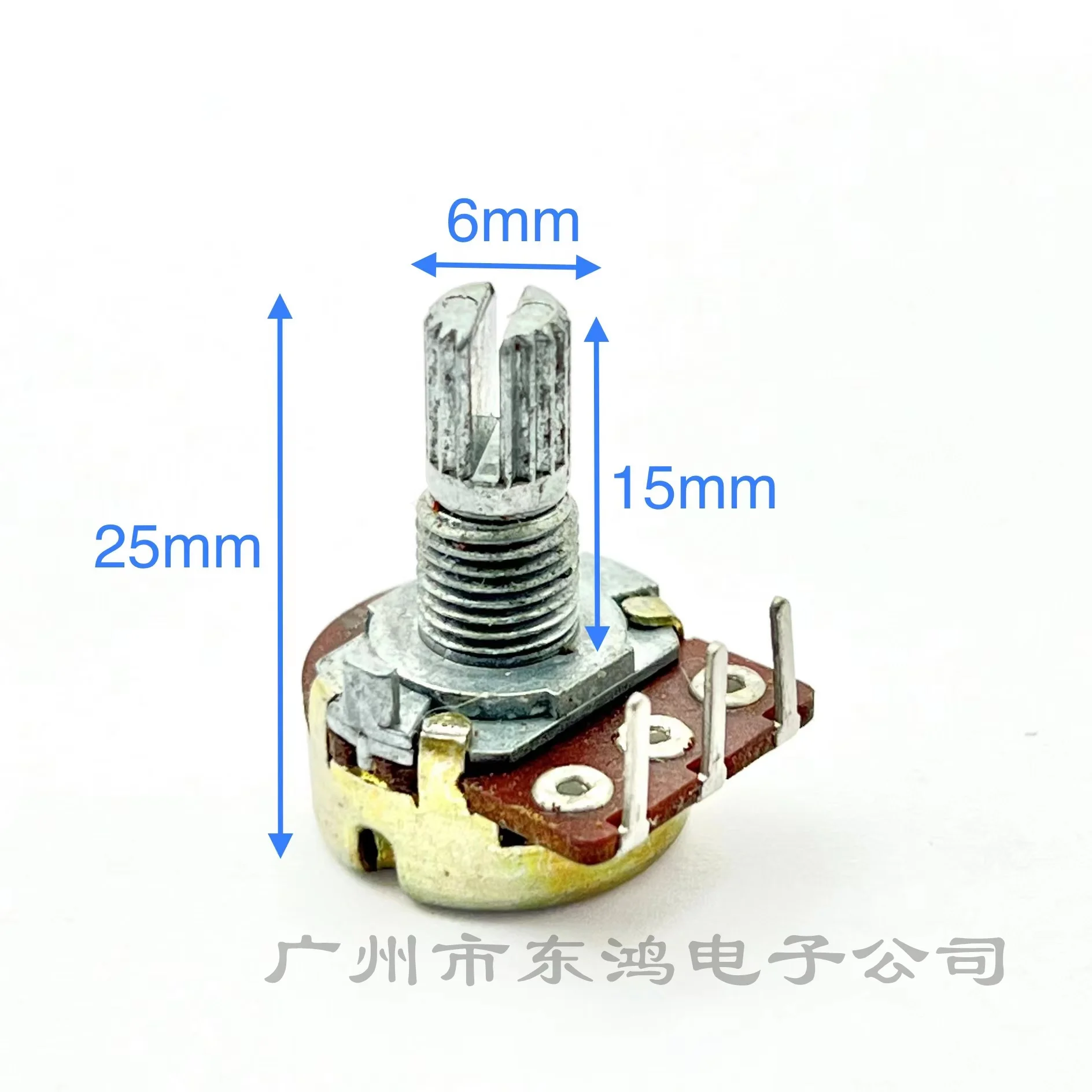 1 PCS Shengwei R16 type A10K single 3-pin potentiometer Inner bent foot Audio amplifier audio volume potentiometer