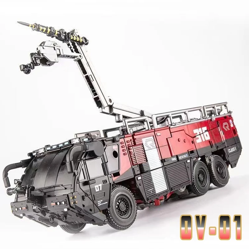 Con scatola di trasformazione OV-01 OV01 versione allargata modificata KO SS61 Prime lega camion dei pompieri Action Figure modello di robot giocattolo
