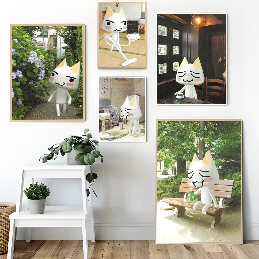 

Ioue Toro Cute Cat Good Quality Prints and Posters Vintage Room Bar Cafe Decor Home Decor