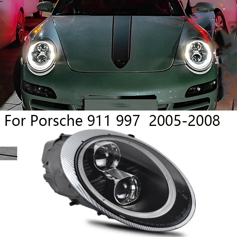 سيارة لبورشه 997 991 2005-2008 المصابيح الأمامية DRL Hella LED ثنائية زينون لمبة أضواء الضباب ملحقات السيارة 911 رئيس مصباح