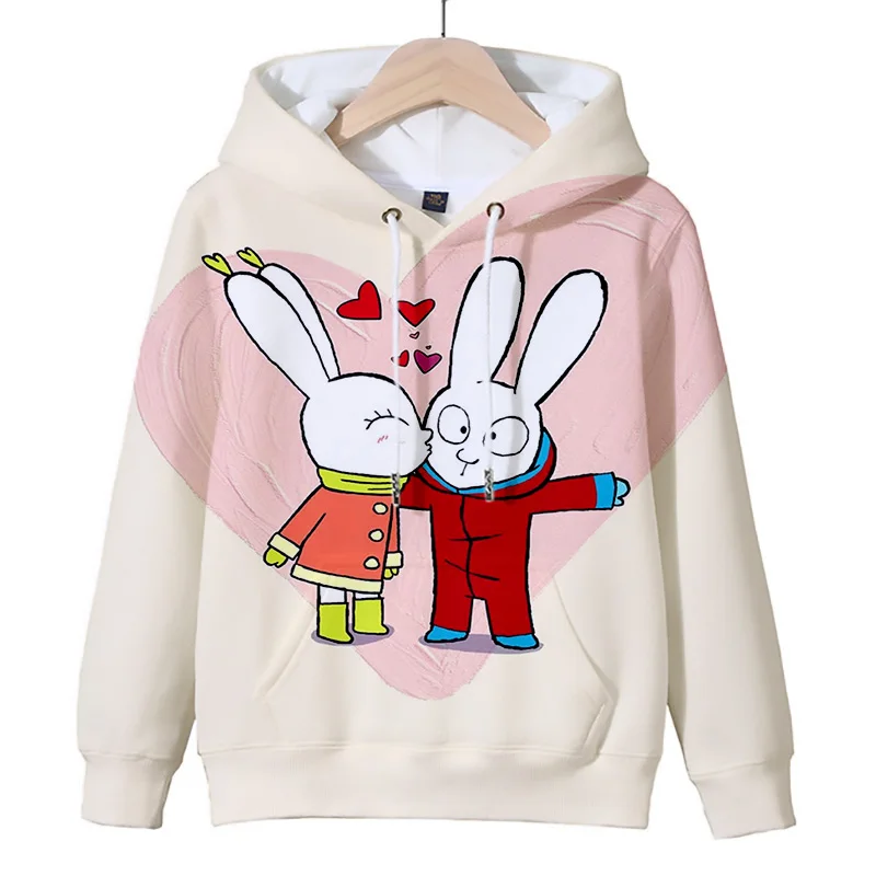 Simon Super Rabbit Casual Hoodies Fashionable Couple Sportswear Anime Pattern Clothes Hooded Teen Hip Hop Hoodie School Pullover