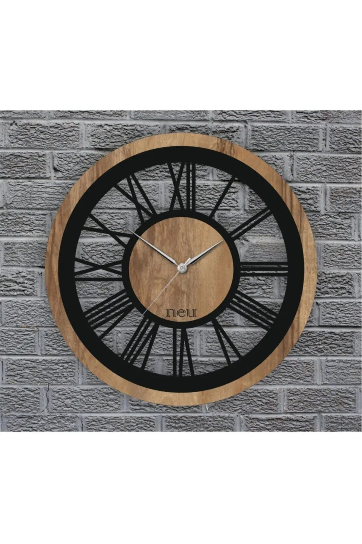 2022 Decorative Wall Clock With Wooden Details, New Model Suitable For Office And Living Room Hall 42 CM