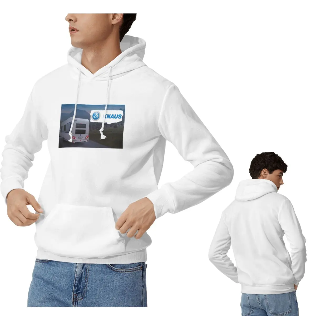 

Толстовки Knaus Caravan для мужчин и женщин, повседневный пуловер, толстовка в стиле хип-хоп с длинными рукавами и капюшоном, осень-зима