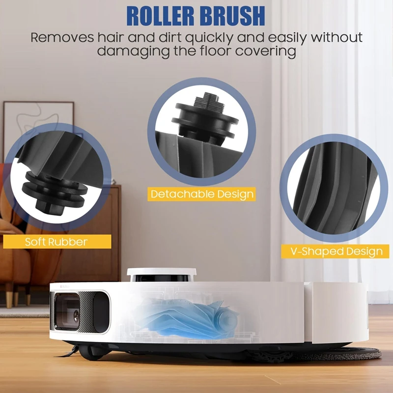 ملحقات المكنسة الكهربائية الروبوتية لروبوت المكنسة الكهربائية الرئيسي X40 Ultra Complete/L40 Ultra/X40 Ultra/X40، الفرشاة الرئيسية