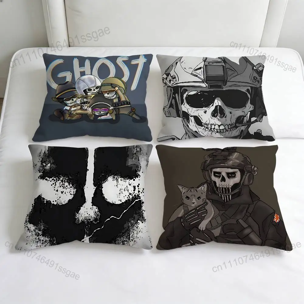

C-COD Duty G-Ghost Square Pillow Case Soft Decorative Throw Pillow Cover for Home Sofa Bed