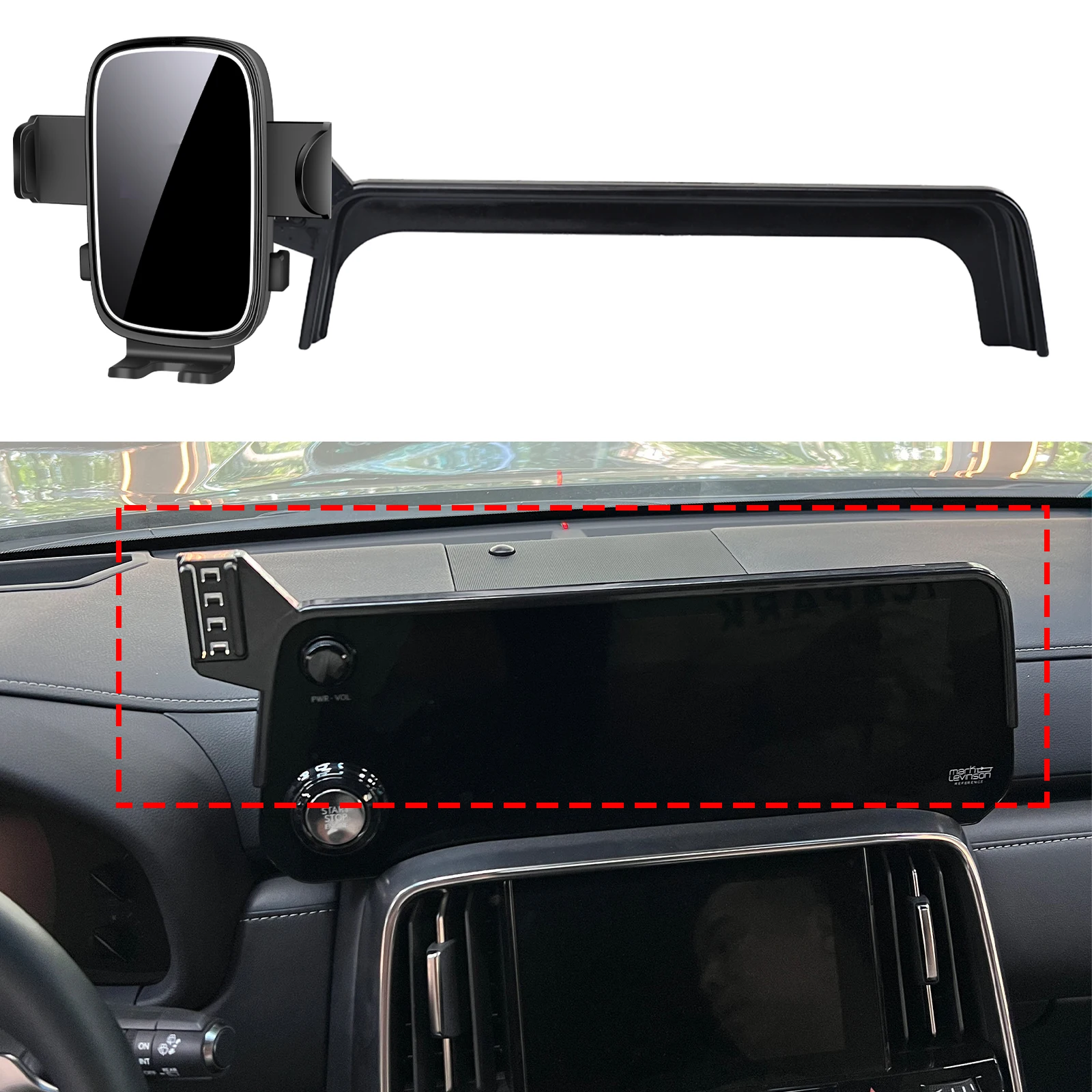 

fit for Lexus LX600 2022 2023 2024 2025 Custom Fit Phone Holder Mount Dashboard Screen Base No Drill Car​​ accessoires
