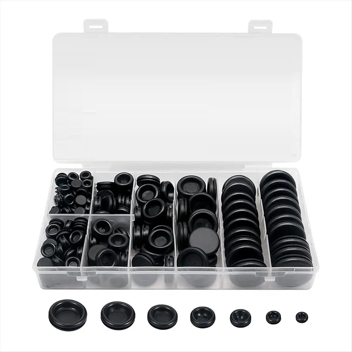 【TODAY-BUY】188 Pieces Closed Rubber Grommet Firewall Solid Closed Hole Plug Assortment Kit for Wire Electrical Appliance Plumbin