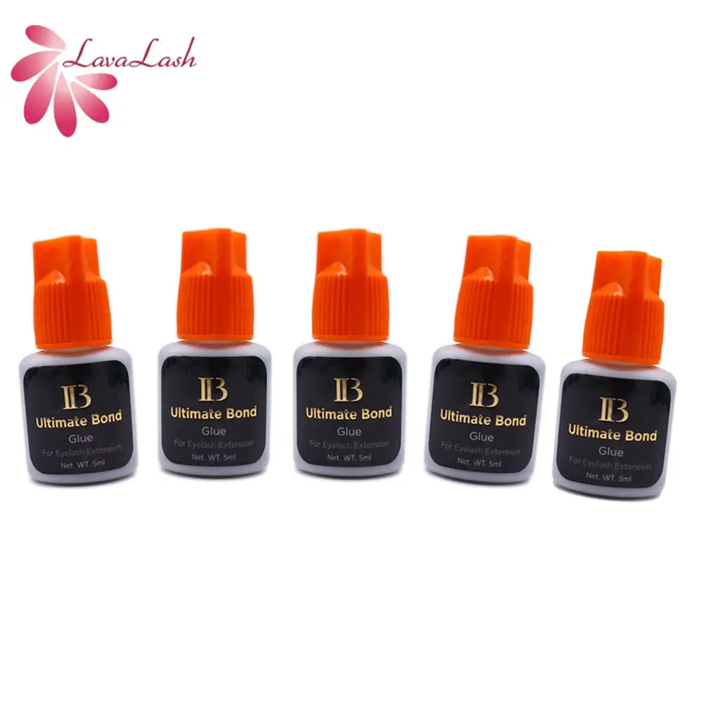 i-beauty IB Ultimate bond Glue 5ml Individual Fast Drying Eyelash Extensions Glue Retention 4-6 Weeks 5 bottles