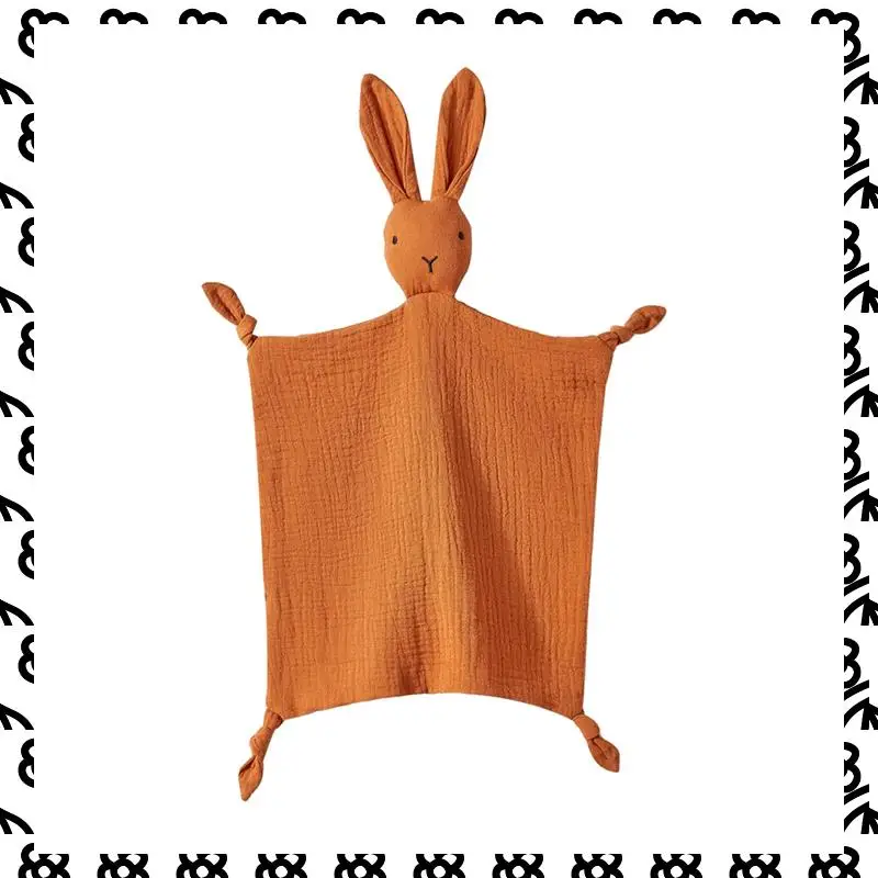 

A07I Loveys для младенцев, персонализированное муслиновое одеяло Lovey, вышитое на заказ детское защитное одеяло, одеяло с кроликом и именем