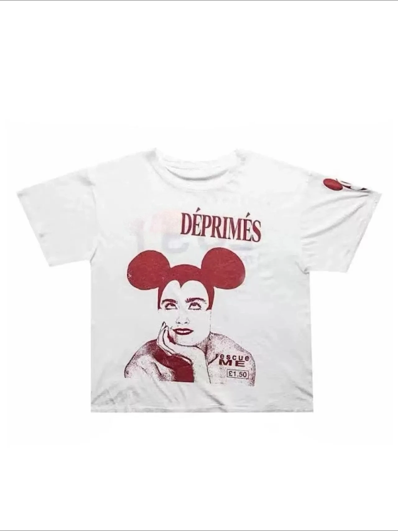ER/D Rock Vintage World-weary Face Short Sleeve T-Shirt