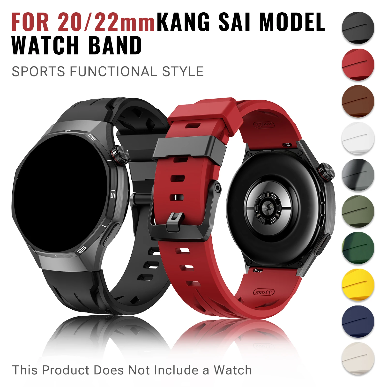Silicone 22 20mm Watch Strap For HUAWEI WATCH GT 4 Pro 46mm Band GT 3 SE 2 42mm HONOR Magic Watch4 GS 3 Pro Replacement Bracelet
