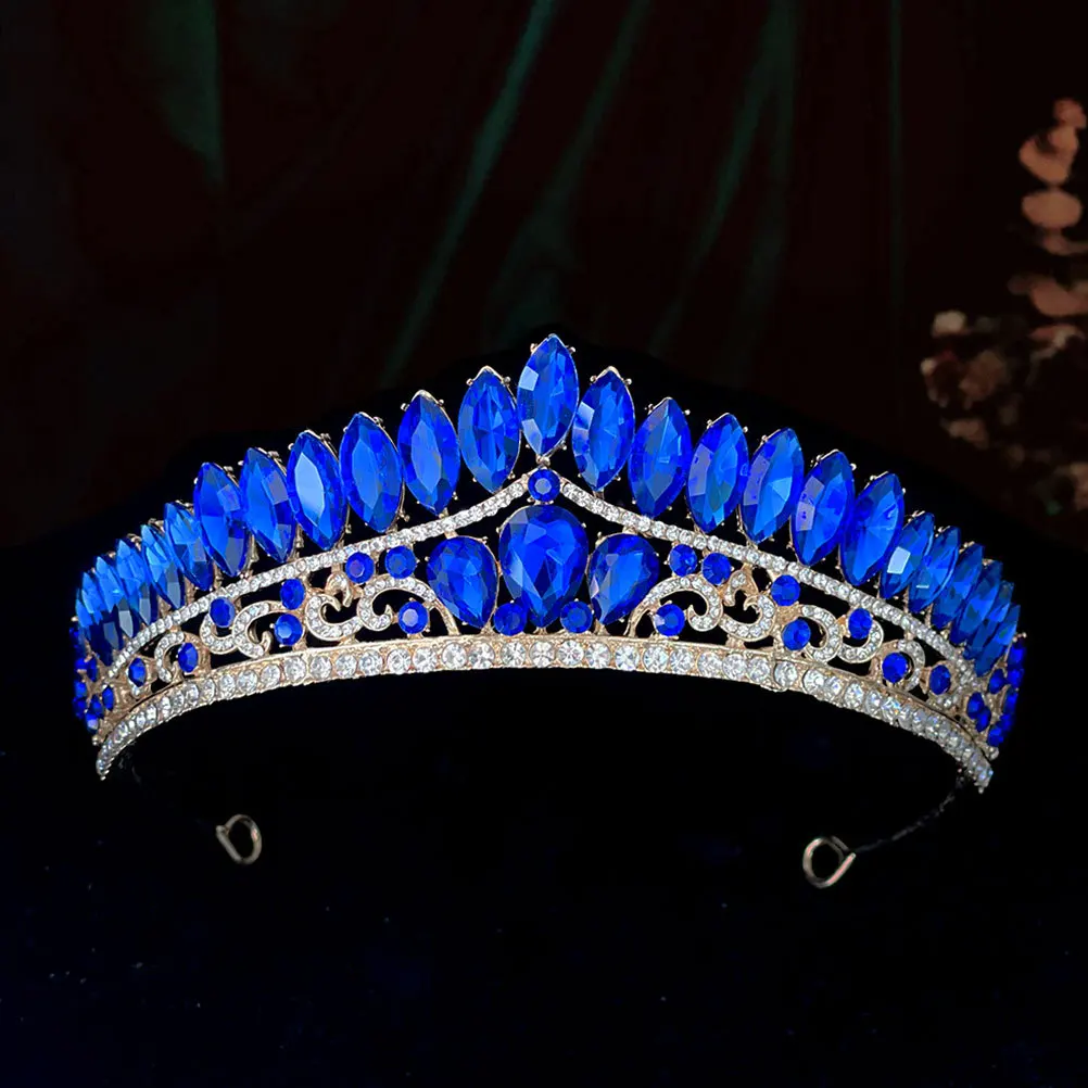 Rhinestone Crown Bridal Tiara Sparkling Headpiece Elegant Wedding Birthday Party Hairband Tiara Crown Bridal Headband