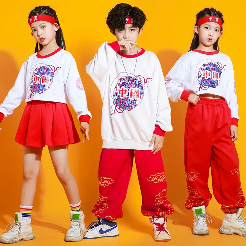 Children's cheerleading performance clothes patriotic national fashion children's performance clothes clothing group for the