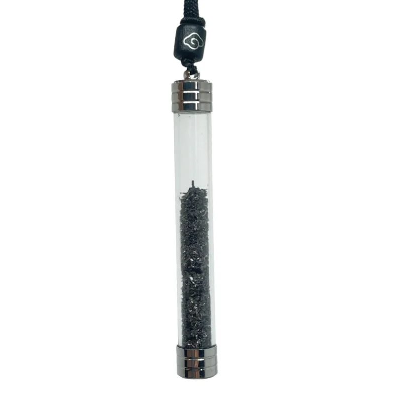 Authentic Muonionalusta Iron Meteorite Necklace  Glass Vial with Meteorite Fragments Fine Meteorite Collection Piece LK459