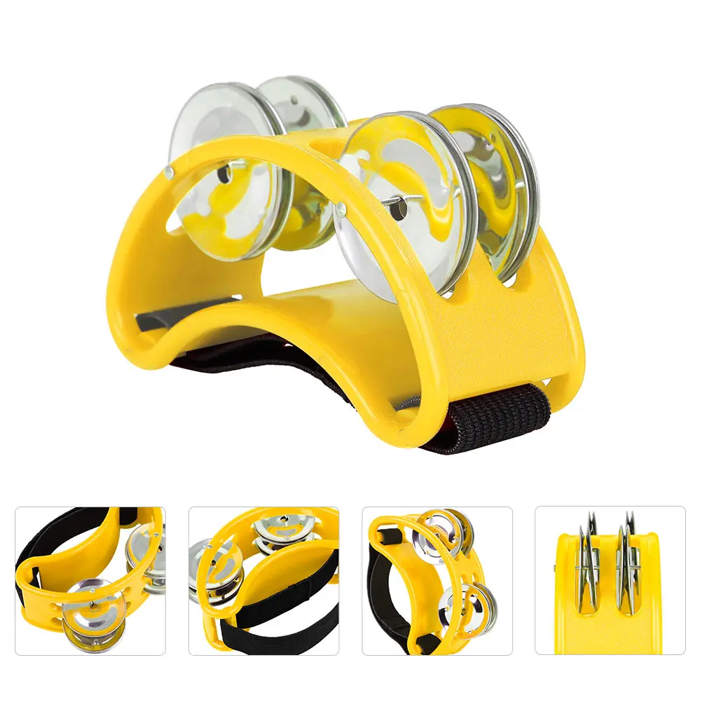 

Unique Pedal Bell Child Kids Musical Instruments Percussion Plastic Foot Tambourines for Adults