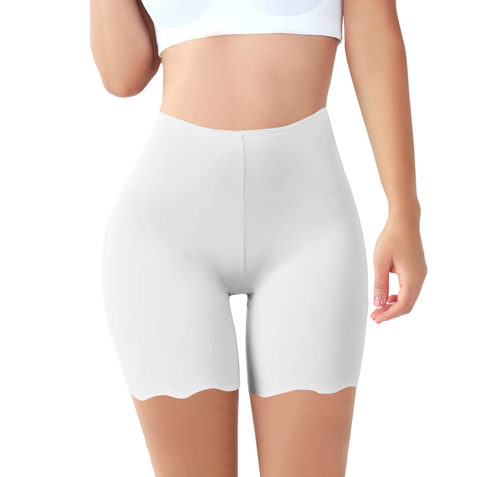 Leggings de ioga sem costura de cintura alta para mulheres antiexposição, shorts seguros apertados, cueca boxer de levantamento de quadril e controle de barriga, elástica, esportiva