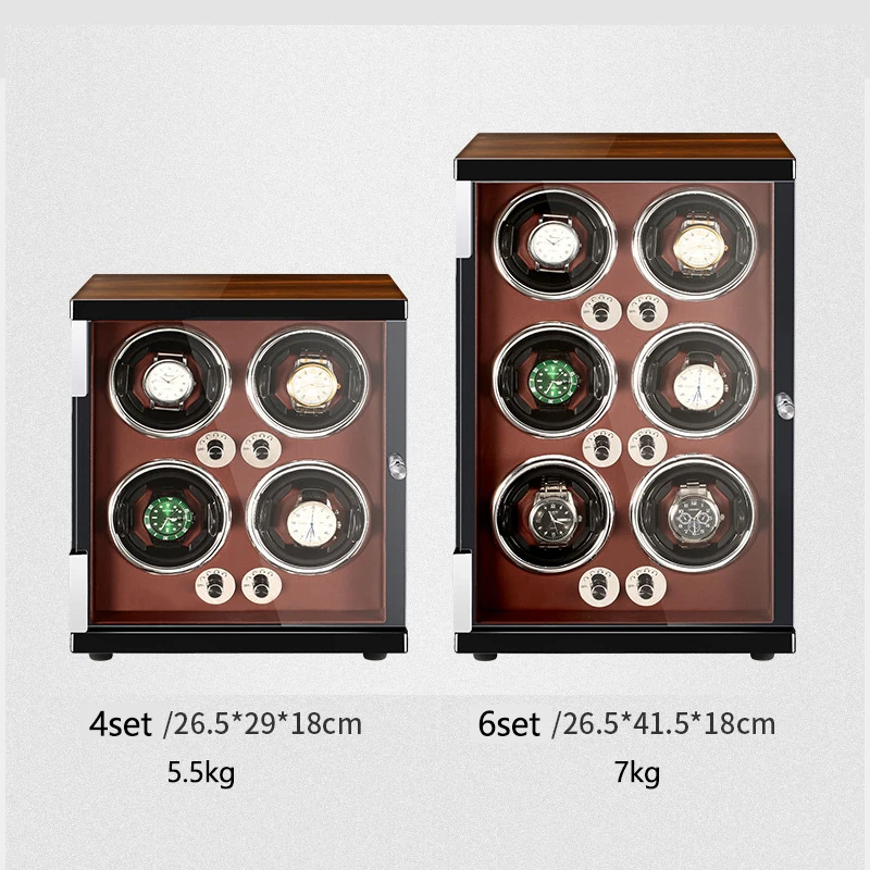 For Watch Watch Winders for Automatic Watches Noble Baking Paint Watchwinder Case Watches Organizer   6 Slots Customizable Logo