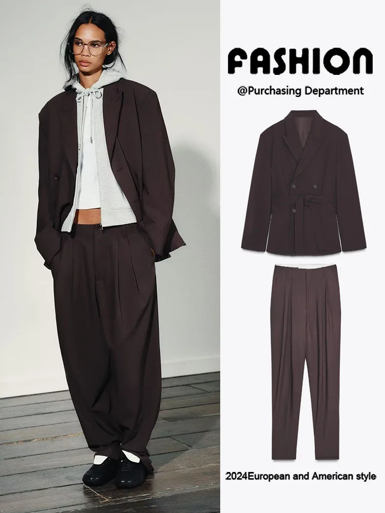 معطف بدلة نسائي وصل حديثًا لخريف 2025 سروال مطوي 2555 684 زي المرحلة العرقية Faion الصيني التقليدي