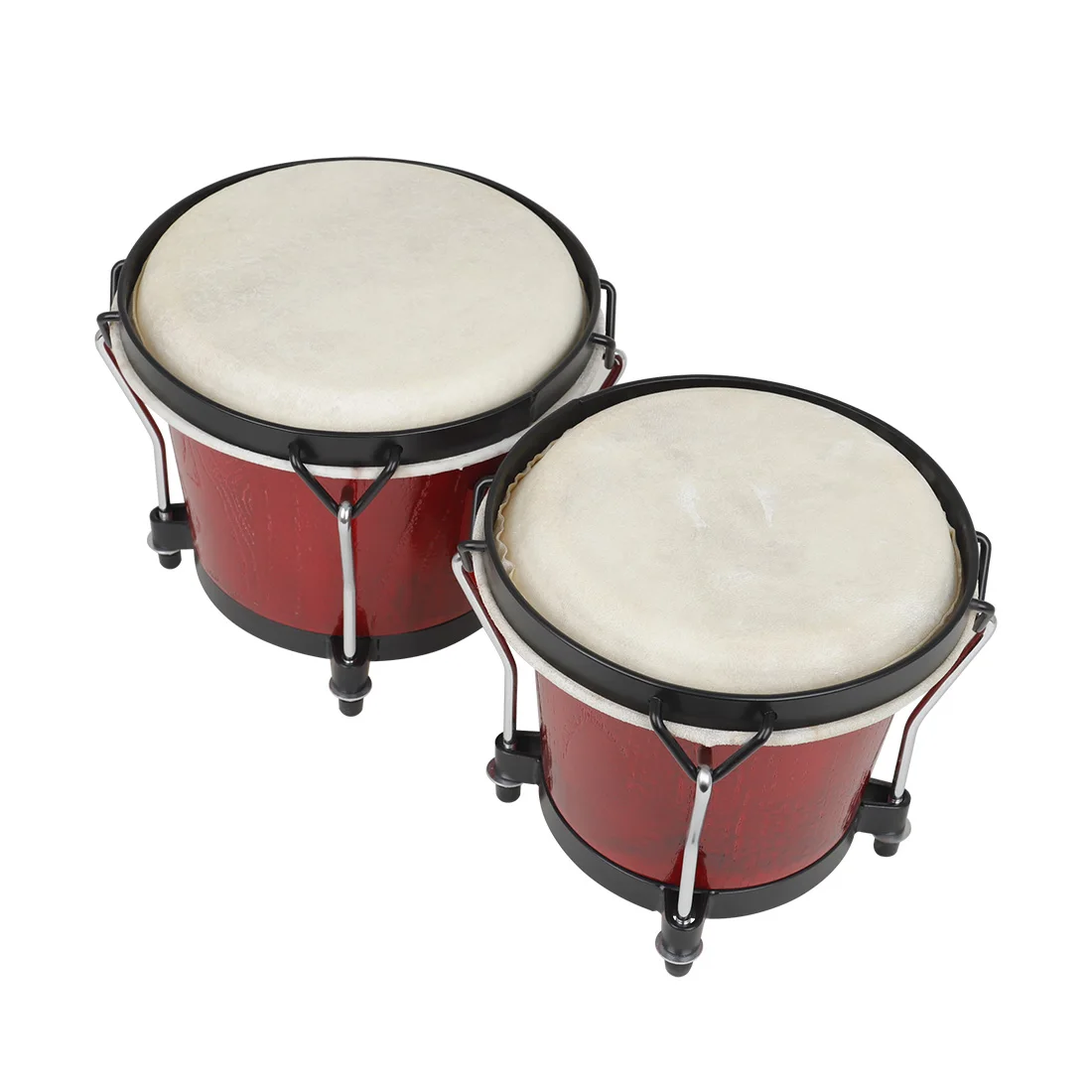SLADE African Bongo Drum Solid Wood Cuban Drum Jazz Style Thick Goatskin Bongo Music Drum Percussion Musical Instrument