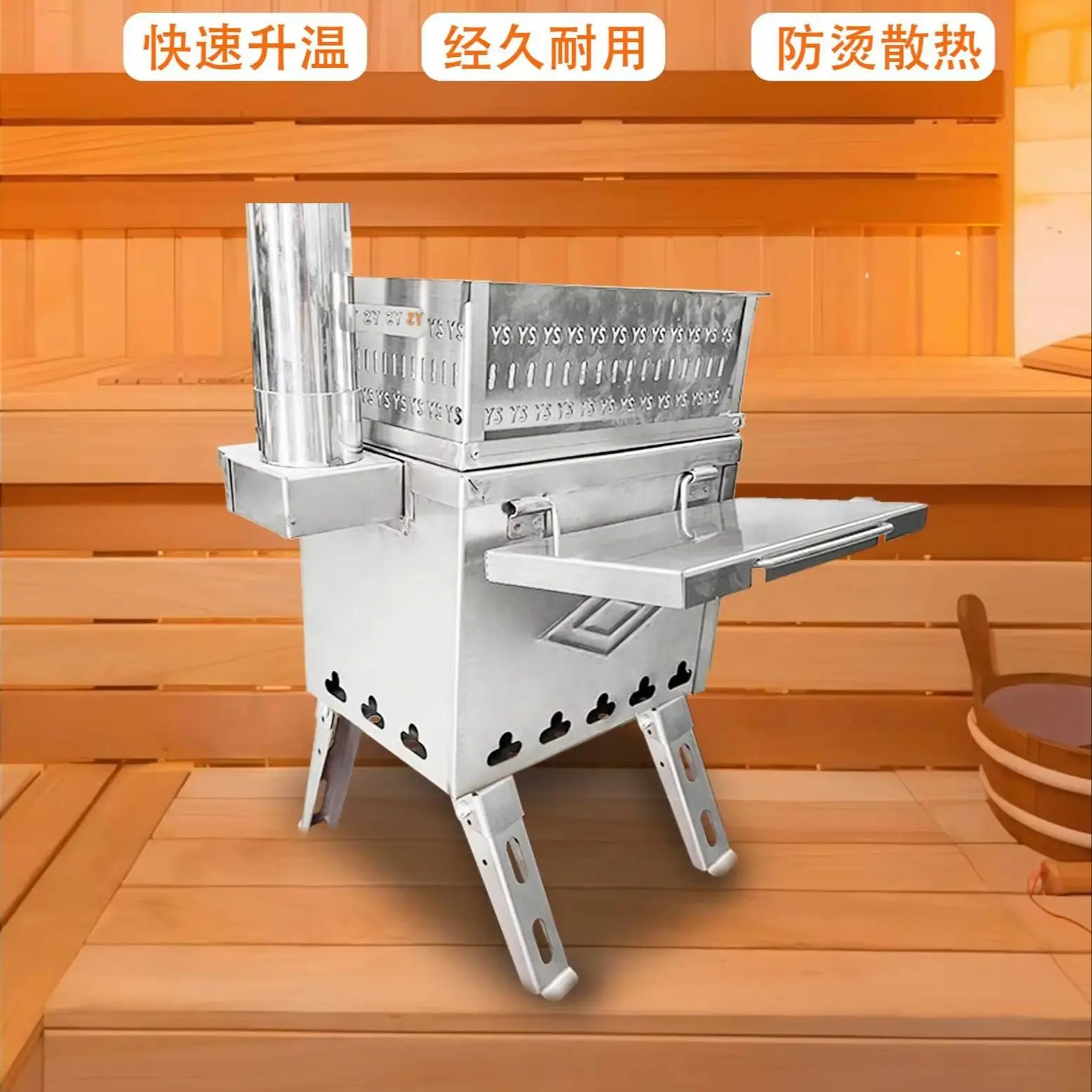 Custom 1.8m sauna tent + stainless steel stove via express to Poland