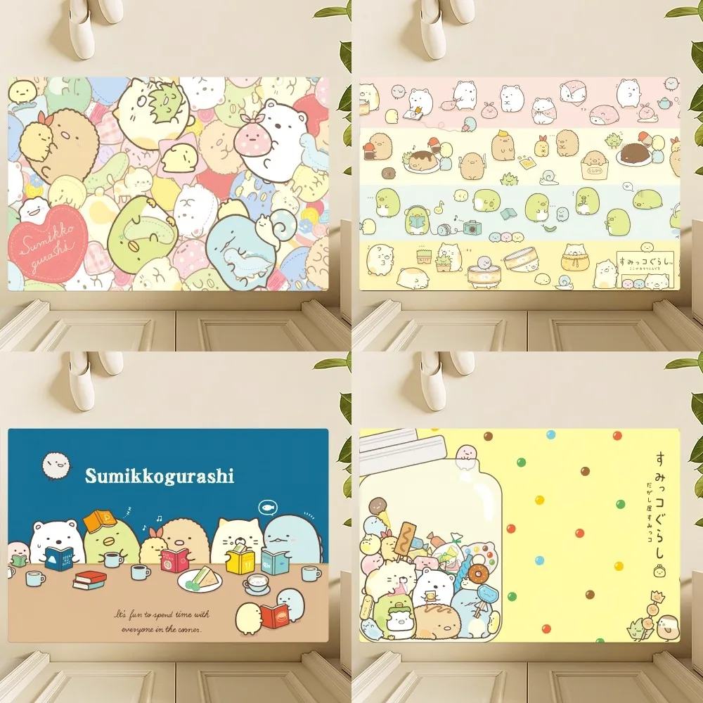 Cartoon S-Sumikko Cute G-Gurashi Floor Mat Bedroom Kitchen Door Bath House Super Absorbent Foot Non-slip