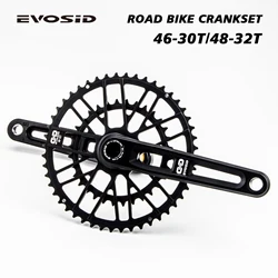 EVOSID GRAVEL Road Bike Crankset 46-30T 48-32T Direct Mount Chainring 12S With Bracket for GXP Bicycle Crankset