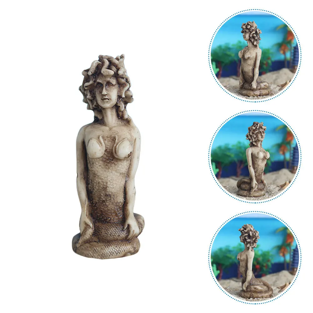 Premium Resin Medusa Sculpture Craft Home Decor Statue for Living Room Bedroom Shelf Tabletop Church Display Ornament