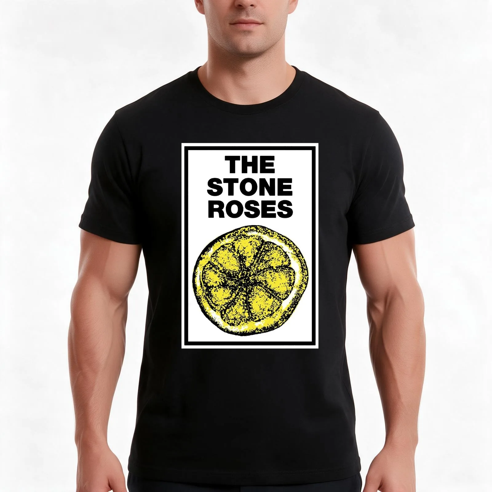The Stone Roses Lemon T-Shirt Summer Casual Cotton Tee Oversized Streetwear Tops Vintage Graphic Print Unisex Men Women