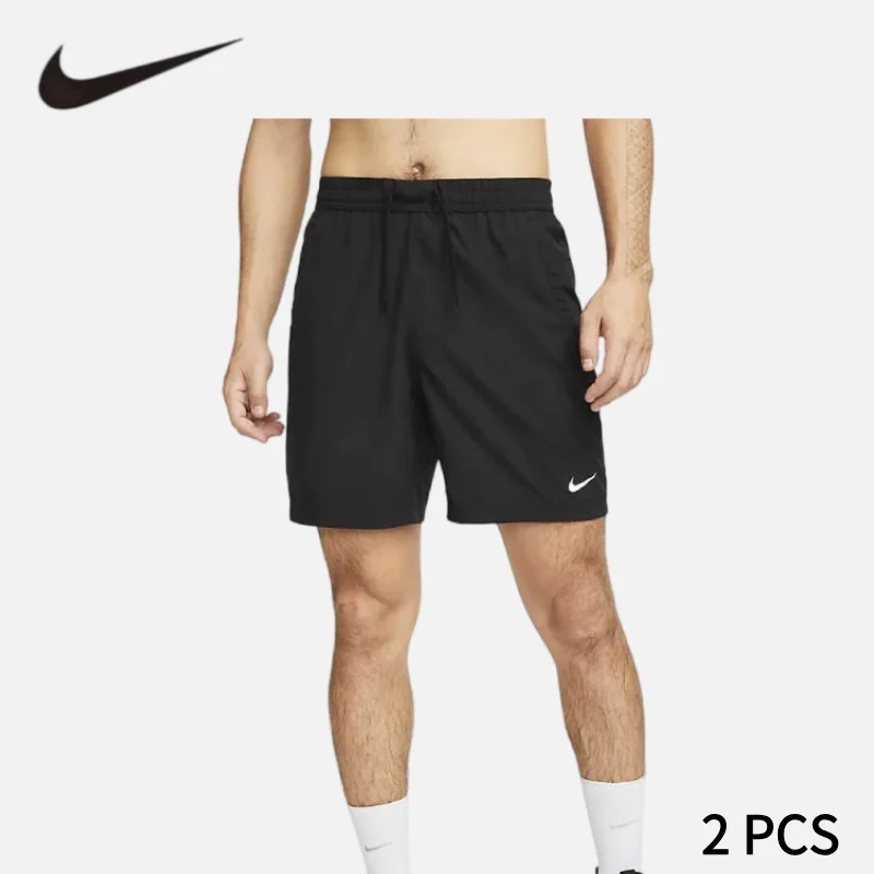 

Nike Men's Training Fitness Breathable Knitted Quick-Dry Shorts - Five-Piece Set 2 PCS DV9858-010+DV9858-010