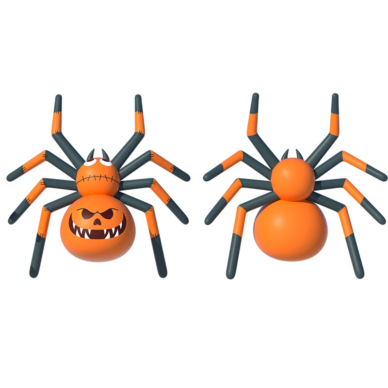 Interesting Design Giant Airtight Inflatable Cartoon Spider Model 5m Custom Waterproof Inflatable Spider Halloween Pumpkin