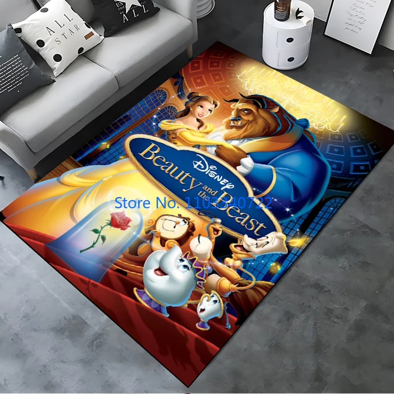 

Anime Beauty and the Beast 3D Rug Carpets Decor for Living Room 80x120cm Children Bedroom Sofa Doormat Bathroom Kids Floor Mat